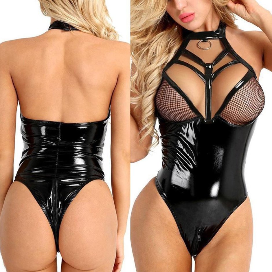 Кожаное белье женское