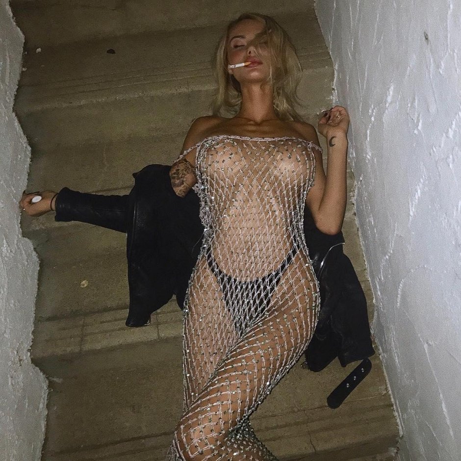 Сексуальное прозрачное платье