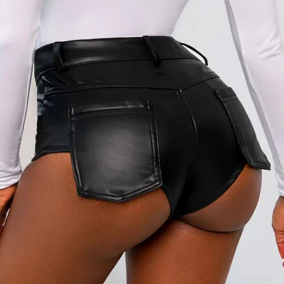 Шорты женские из экокожи