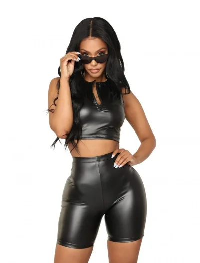 Леггинсы кожаные