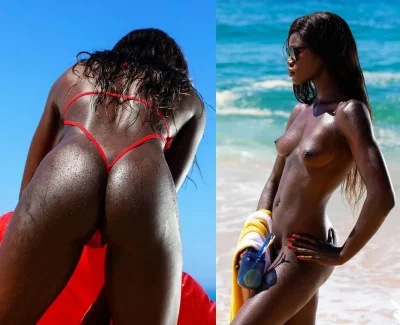 Стринги на пляже