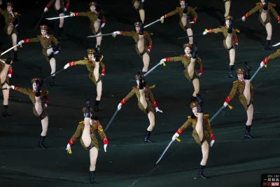 Северная корея девушки маршируют