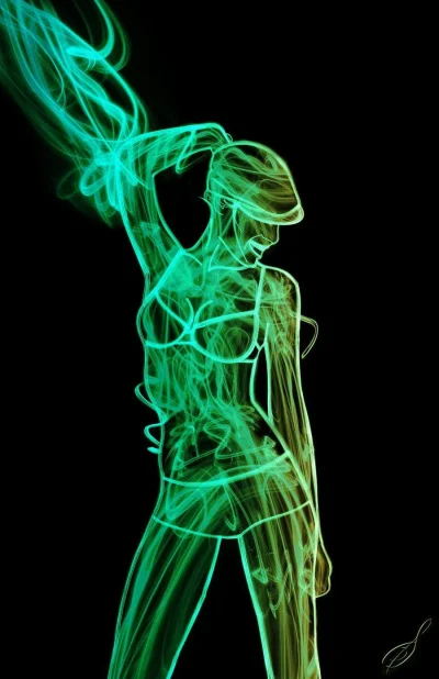 Девушка неон