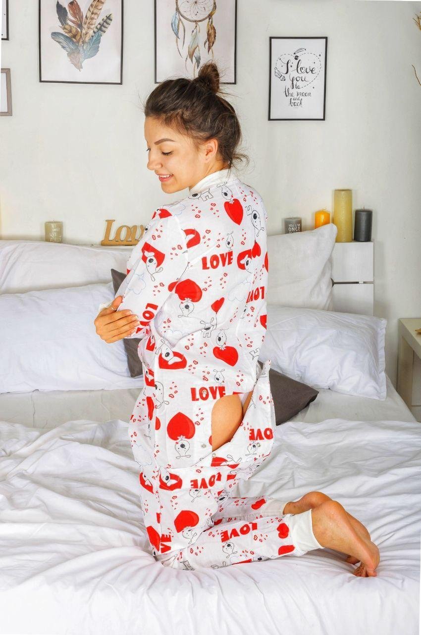 Пижама с задним карманом