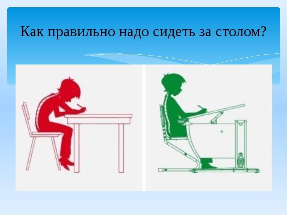 Как правильно сидеть за партой осанка