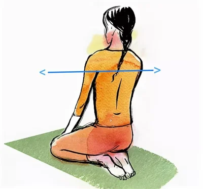 Упражнение сидя на коленях