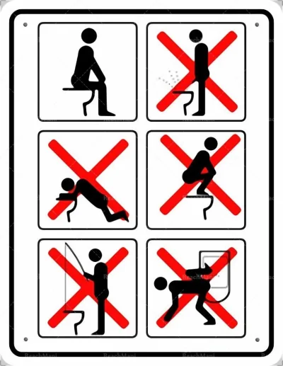 Правила туалета смешные