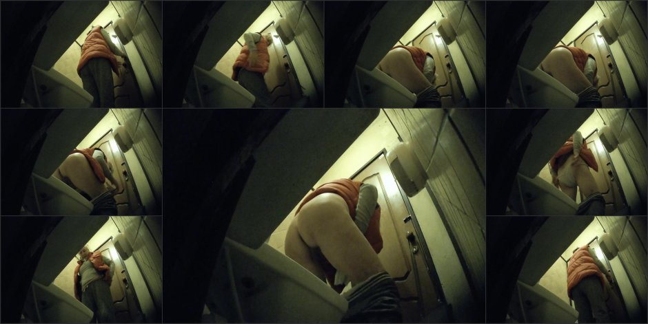 Скрытая камера в общественном туалете