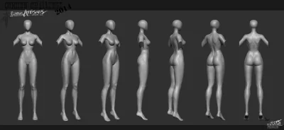 Женское тело референс для 3d