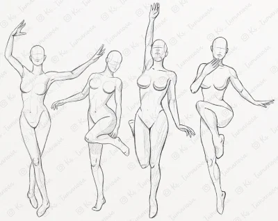 Позы для рисования женские