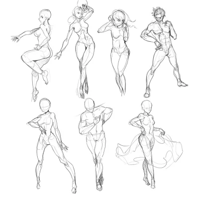 Женские позы для рисования