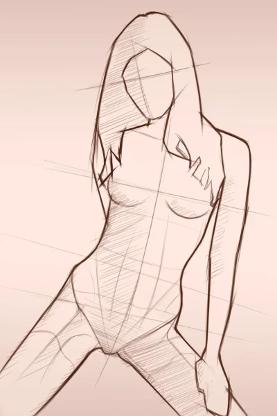 Тело карандашом