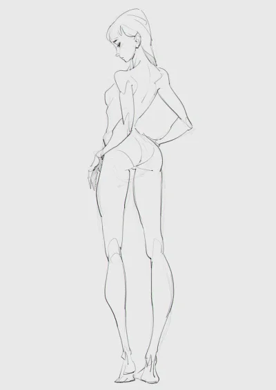 Набросок тела девушки
