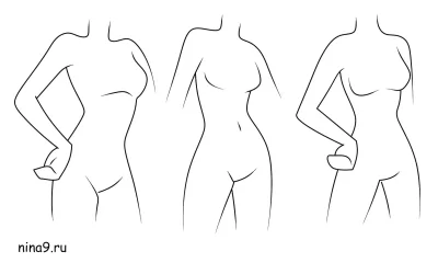 Женское тело карандашом