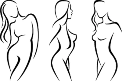 Очертания фигуры девушки