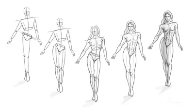 Набросок женской фигуры