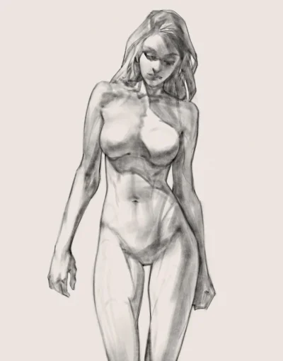 Академический рисунок фигура контрапост