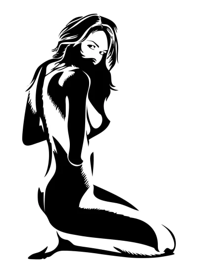 Девушка силуэт