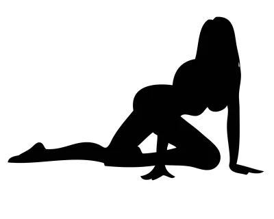 Силуэт сексуальной девушки