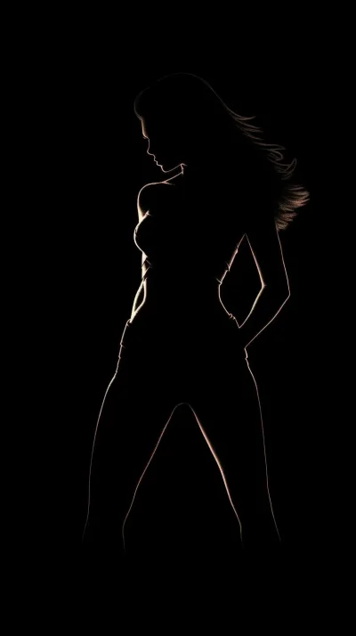 Силуэт фигуры девушки