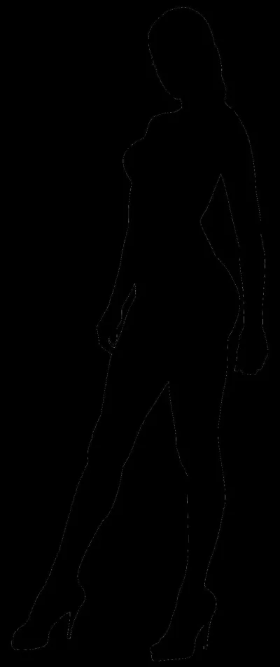 Силуэт фигуры девушки