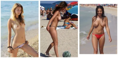 Обнаженная на пляже