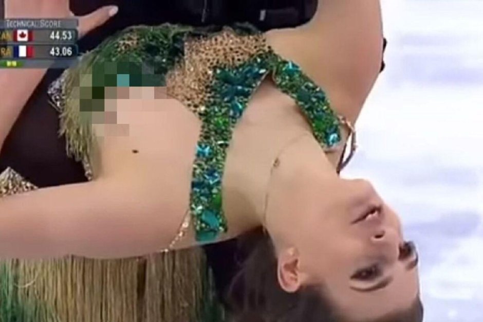 Габриэлла пападакис расстегнулось платье