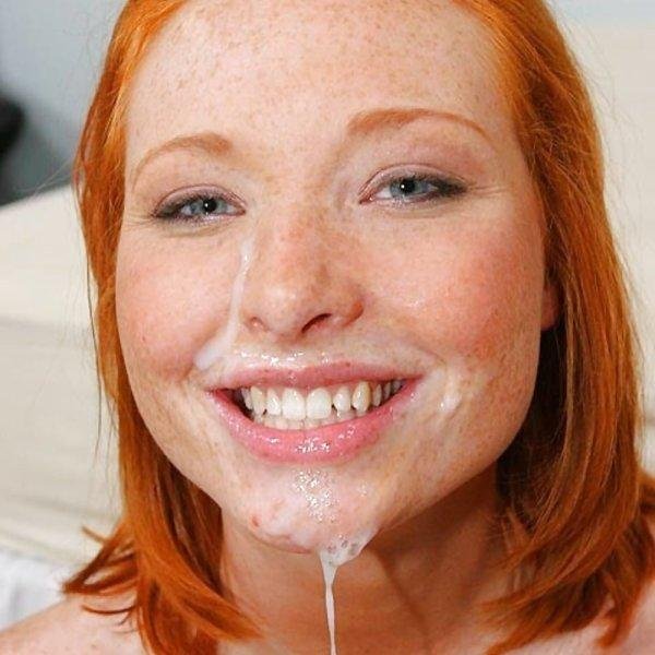 Кончил на лицо девушки в веснушках