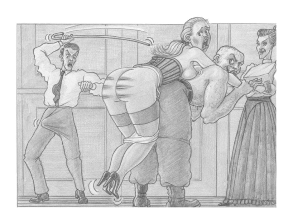 Порнографический рисунок порка ретро