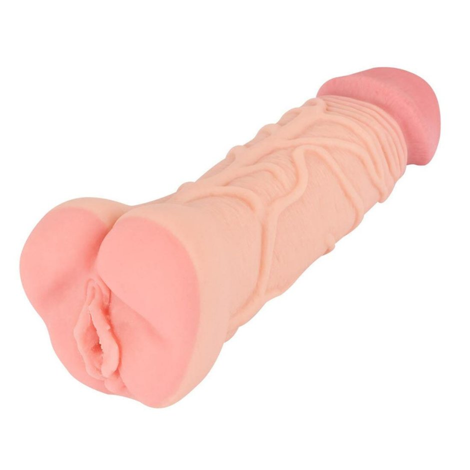 Телесный вибратор-реалистик dybbuk - см