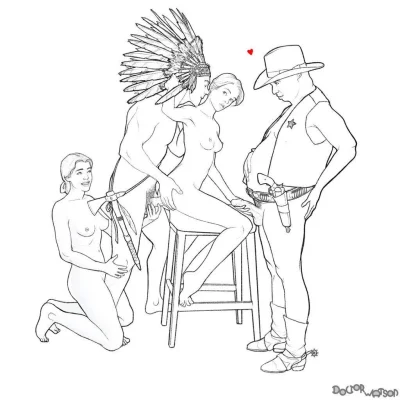 Индеец рисунок