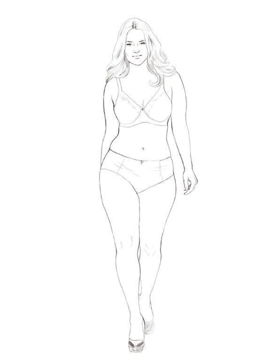 Набросок женской фигуры