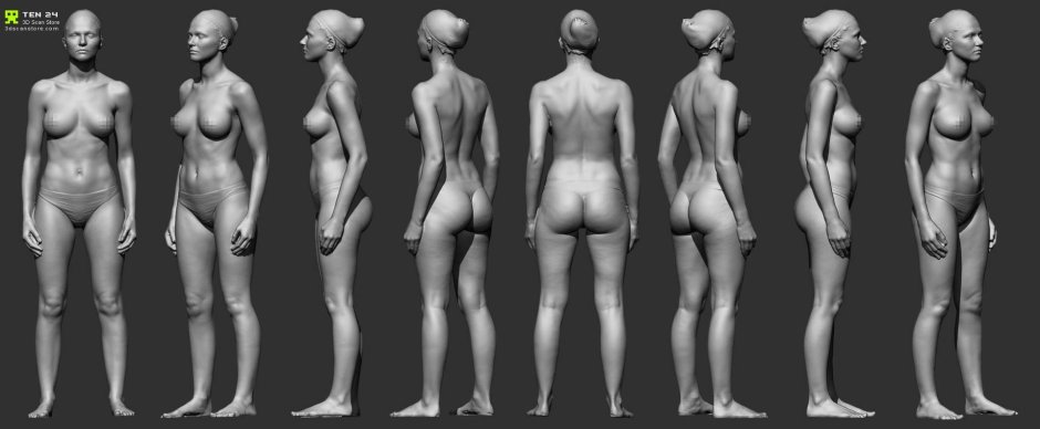 Женское тело с разных сторон