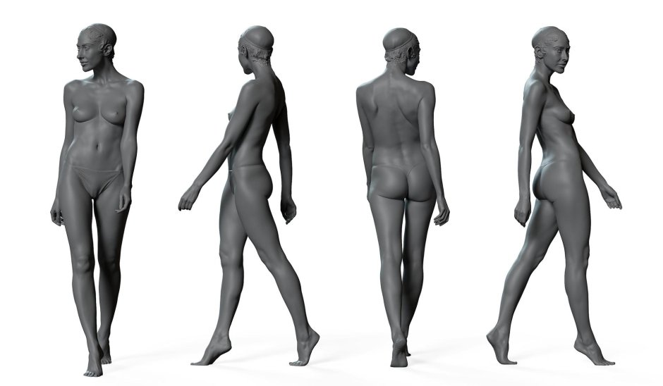3d скан голого женского тела