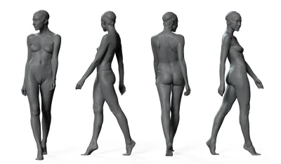 3d скан голого женского тела