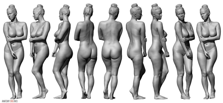 Фигура женщины с разных ракурсов