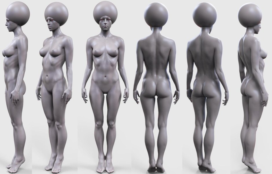 Моделирование голого женского тела