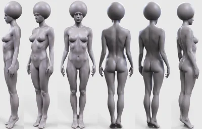 Моделирование голого женского тела