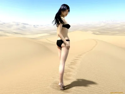 Ню в пустыне