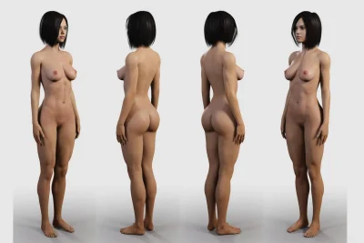 Д модель голой девушки