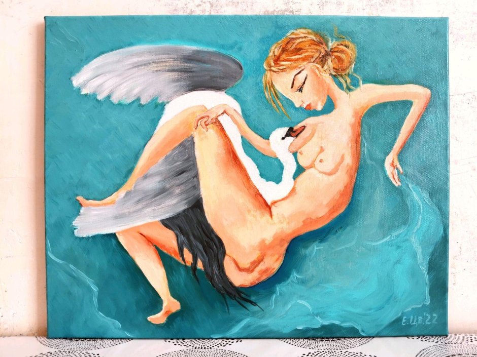 Картина леда и лебедь