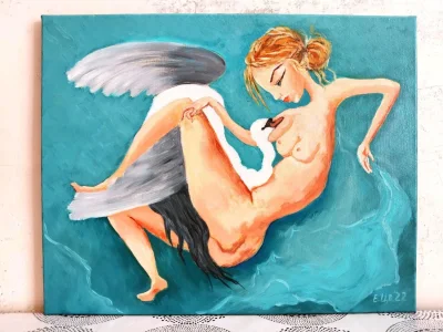 Картина леда и лебедь