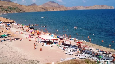 Пляж тихая бухта коктебель