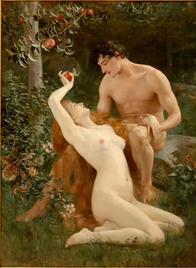 Сатир и нимфа картина