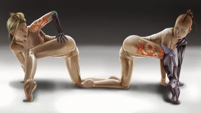 Сексуальная девушка робот