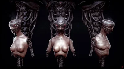 Голые женщины киберпанка