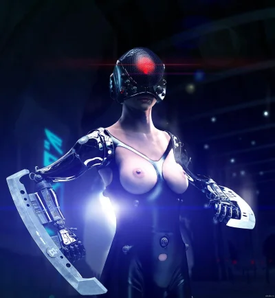 Киберпанк голая женщина