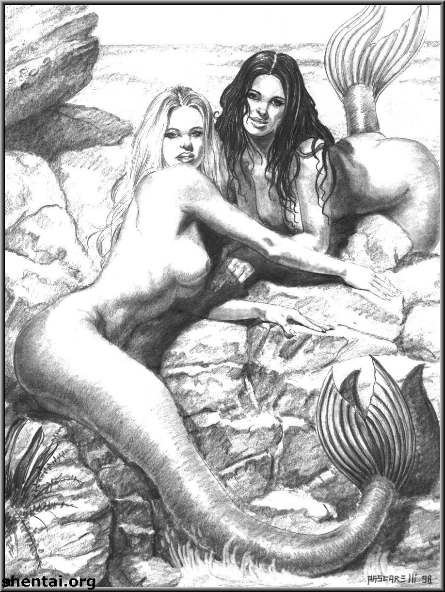 Рисунок русалки для срисовки