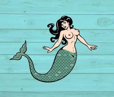 Русалка с голой груль