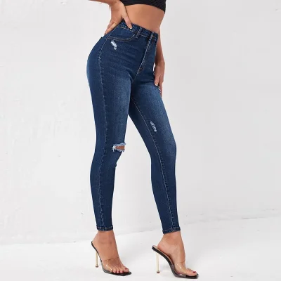 Джинсы скинни с высокой талией